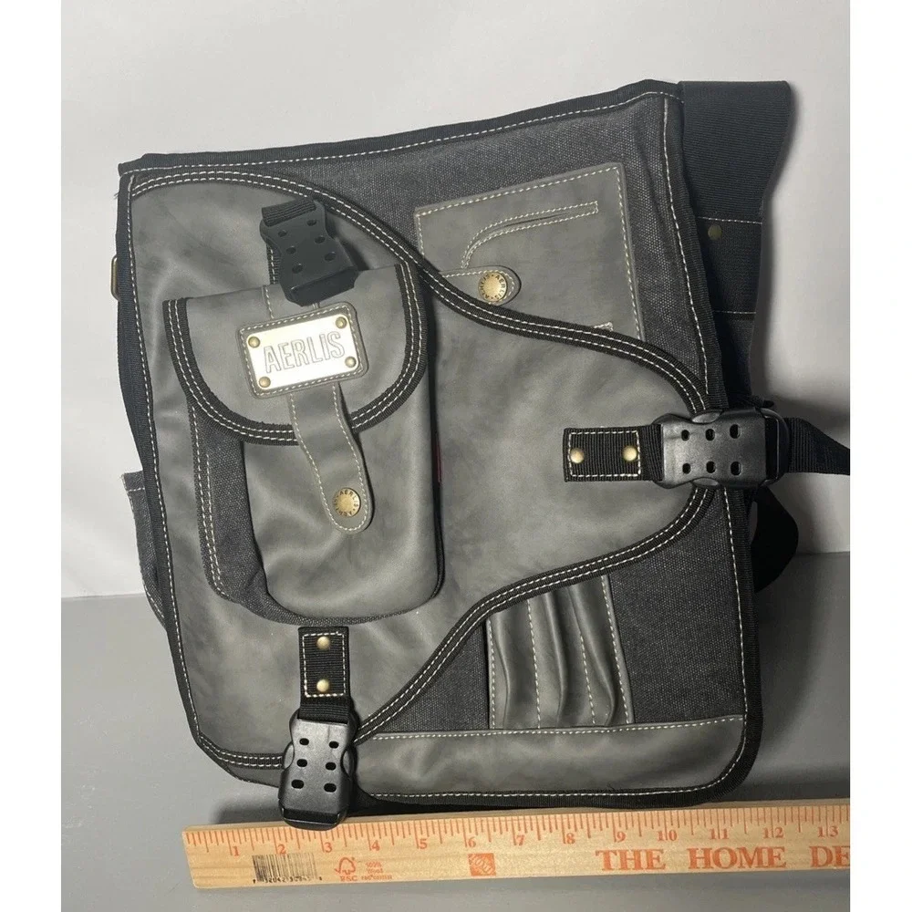 Aerlis Recreational Gray Messenger Backpack